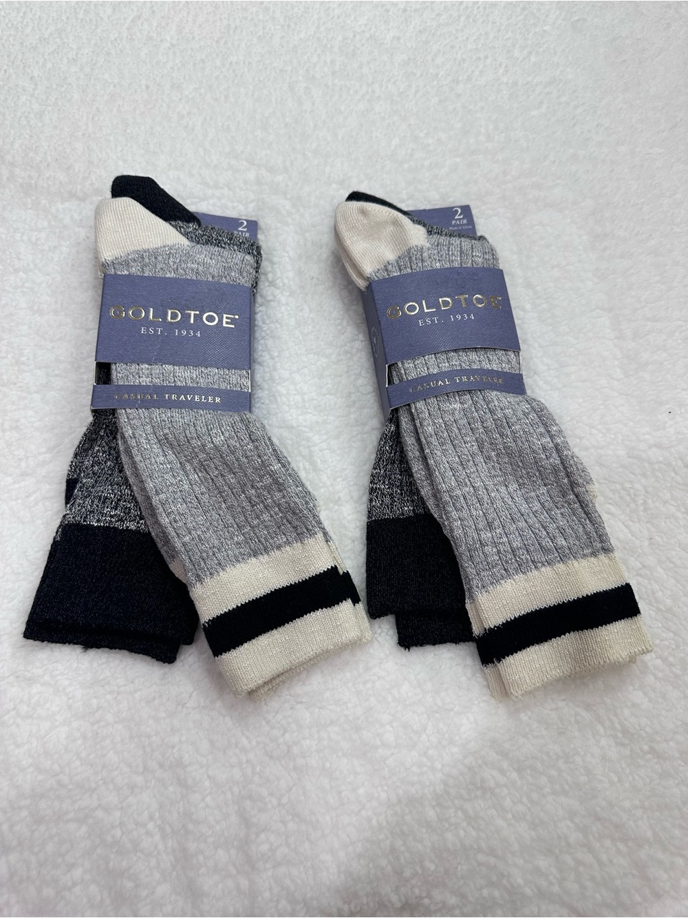 Men’s Grey Gold Toe Socks
